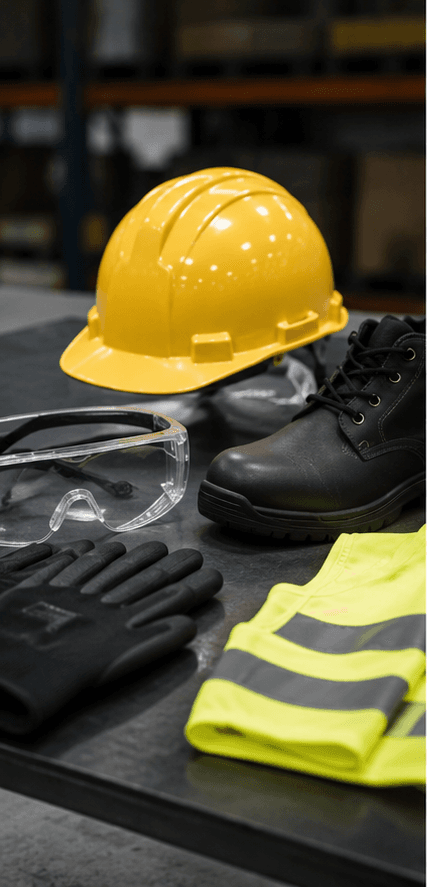 Multiple PPE categories arranged for coordinated sourcing