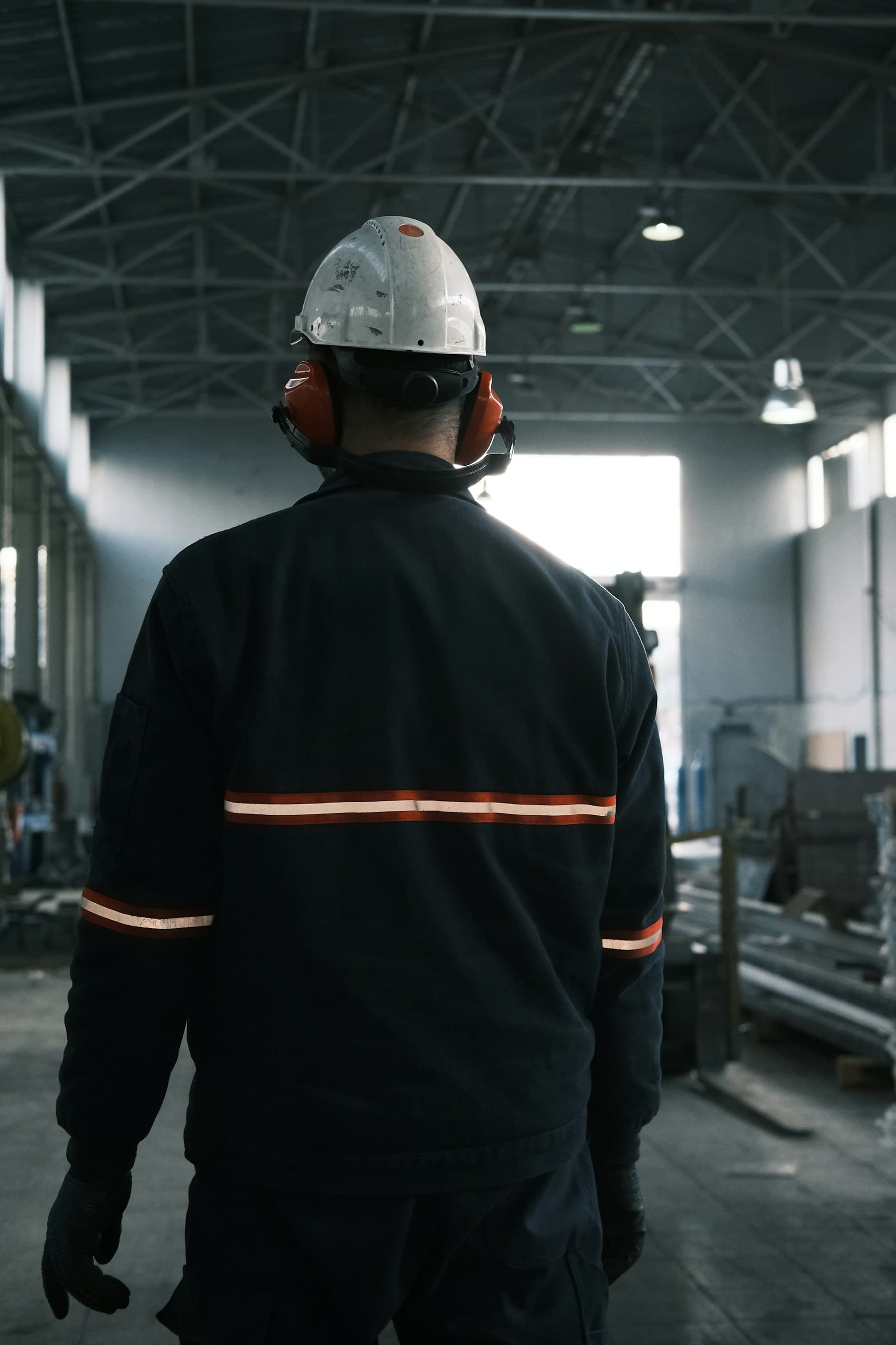 Industrial worker in a professional production environment