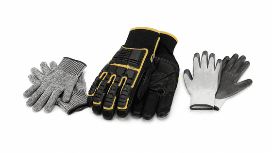 Industrial protective work gloves for hand protection