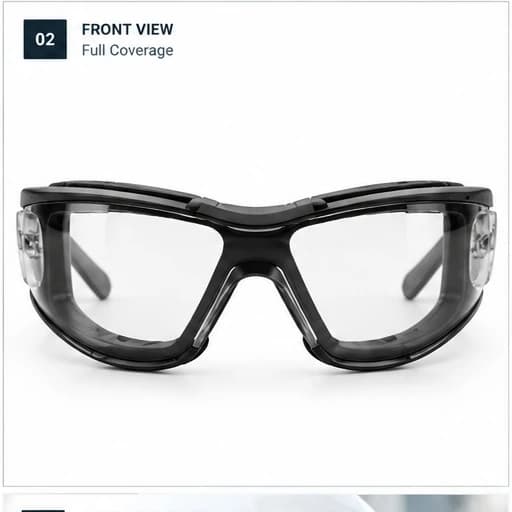 EYP117 Sealed Safety Glasses front structure view