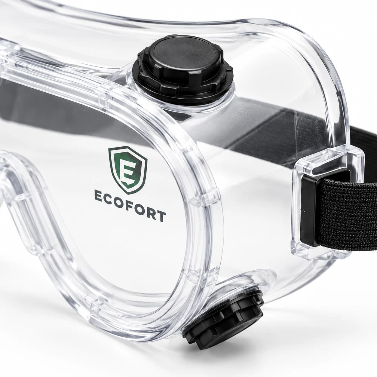 EYP201 Safety Goggle ventilation and lens detail
