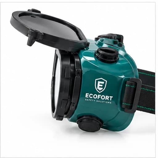 EYP301 Welding Goggle side structure and flip-up lens view