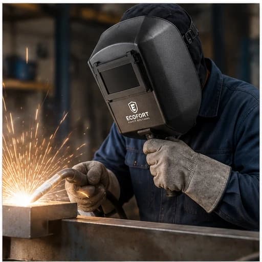 EYP310 Welding Hand Shield shown in a welding application