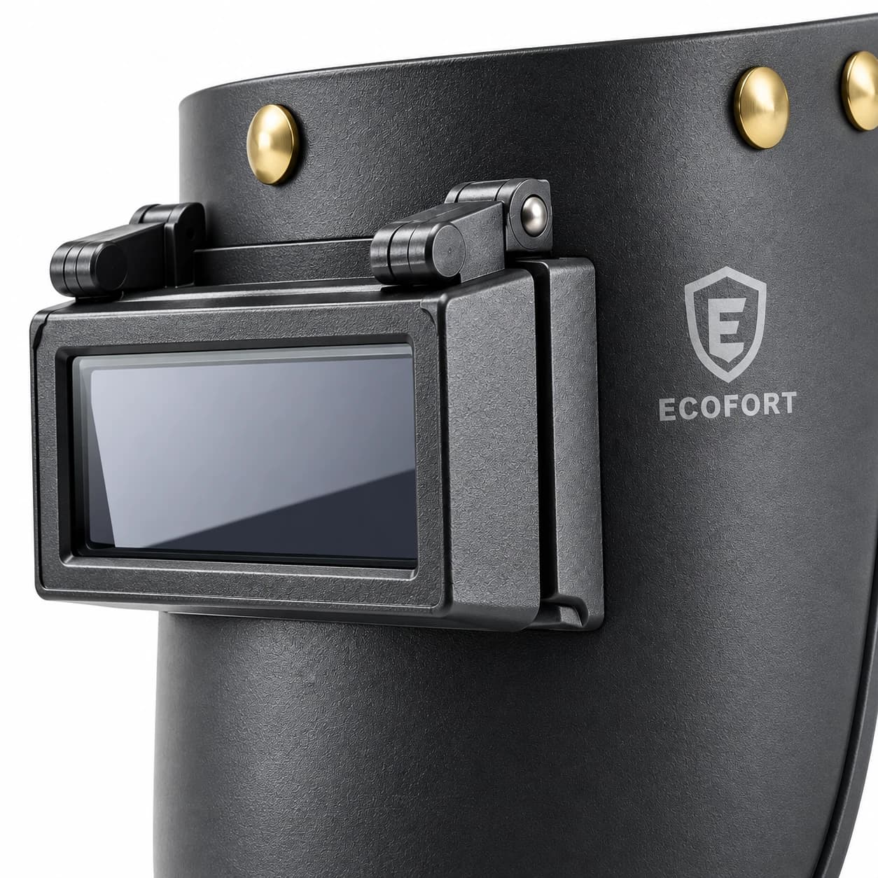 EYP320 Welding Helmet viewing window and shell detail