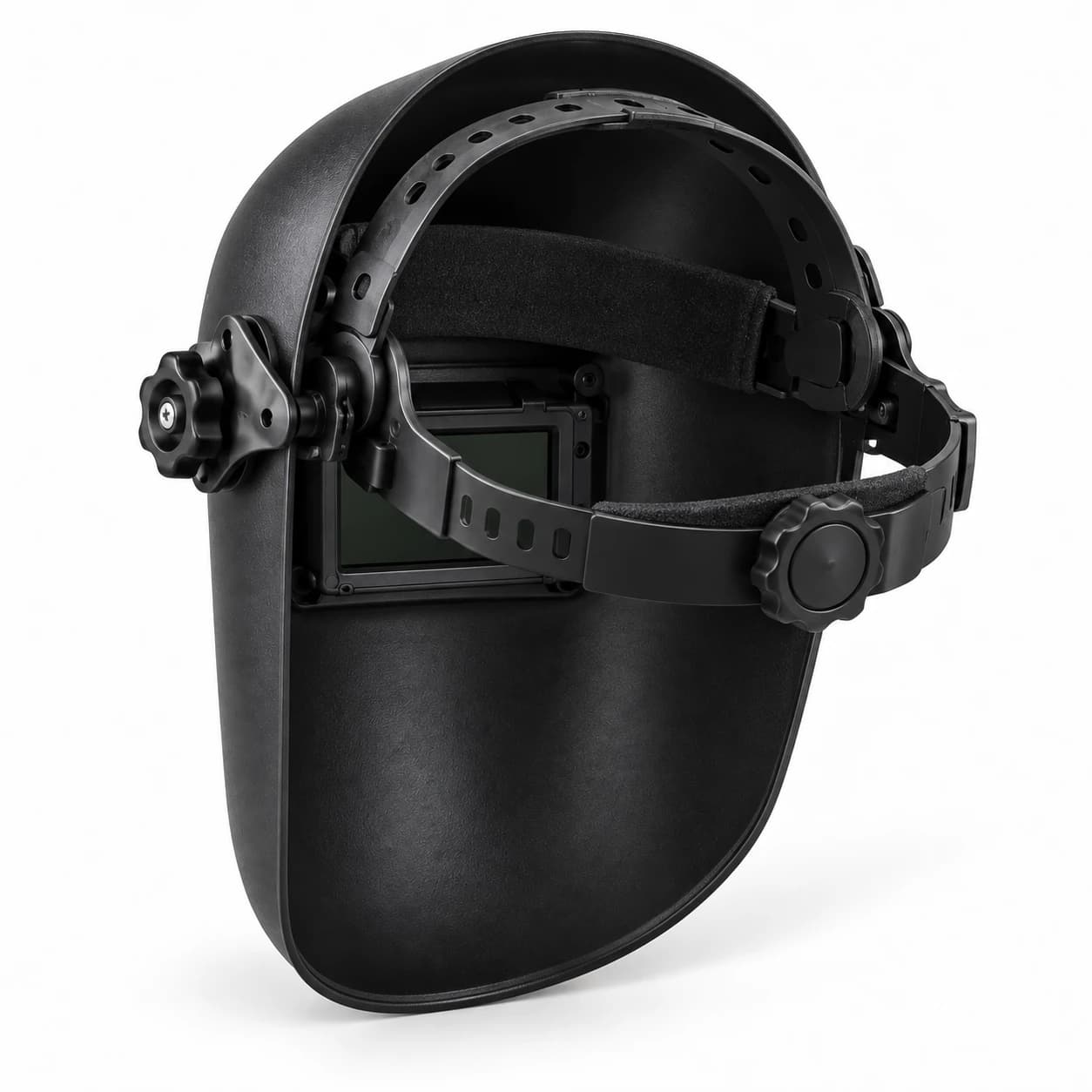 EYP321 Welding Helmet rear inner structure and ratchet headgear view