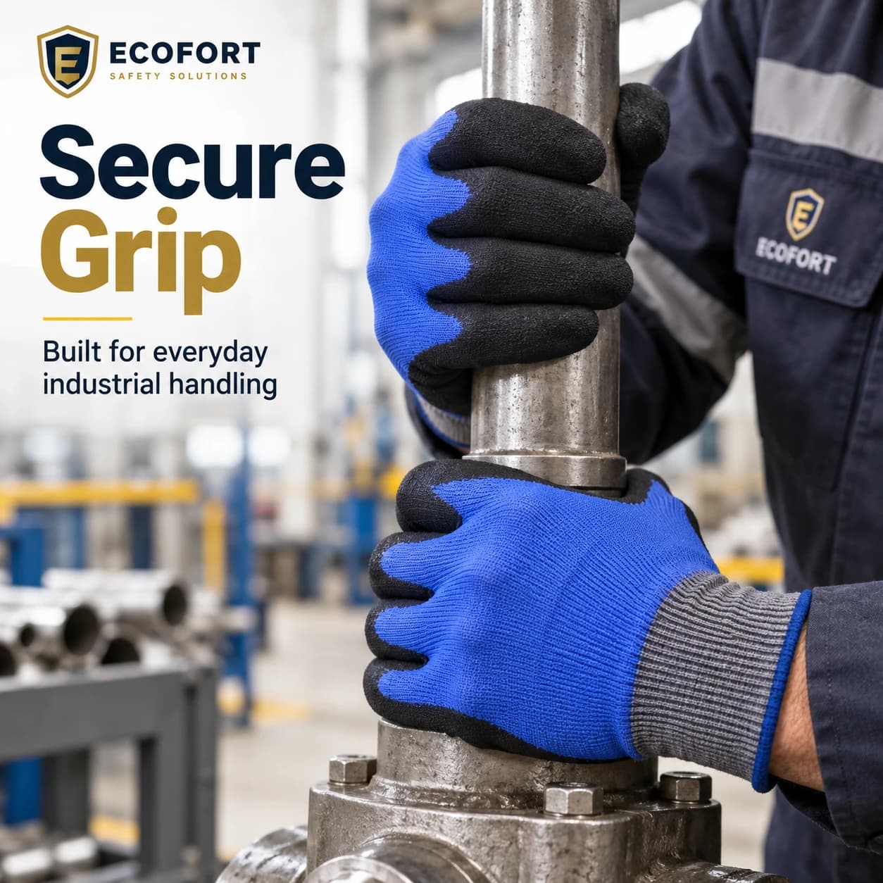 HDP1033 13G Foam Full Nitrile Coating Gloves stable grip in a work setting