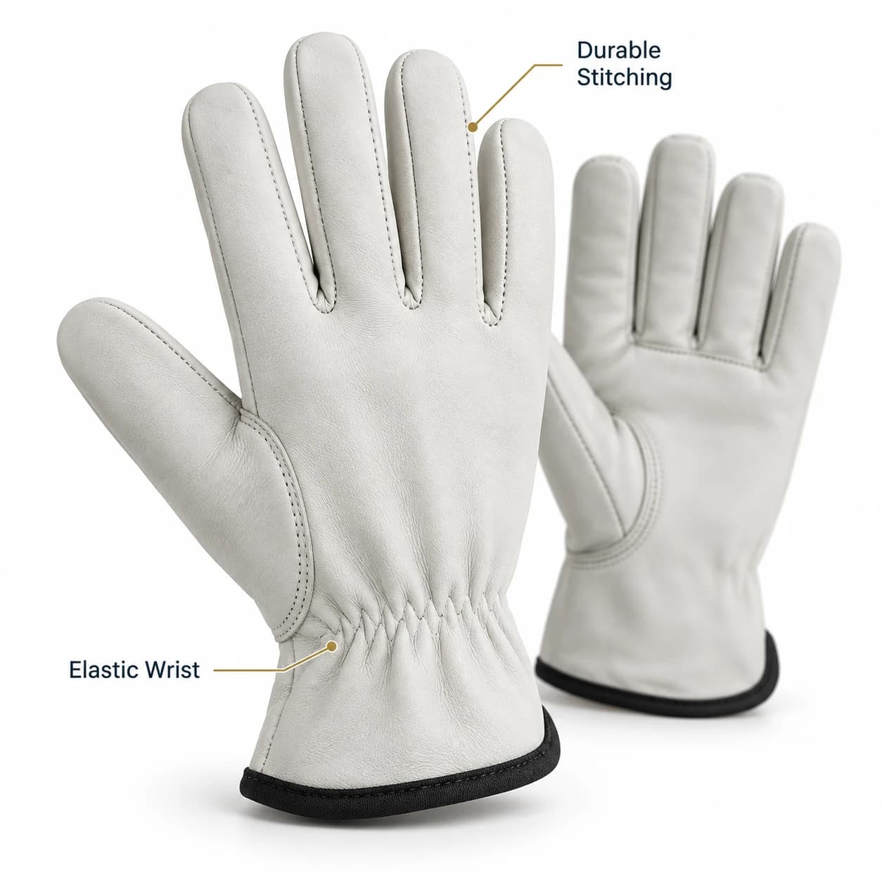 HDP112 Driver Gloves durable stitching and elastic wrist detail
