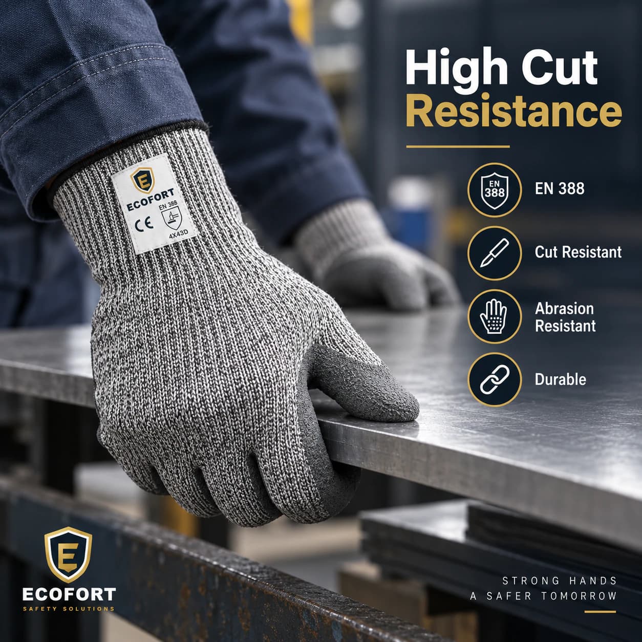 HDP2011 HPPE Cut-Resistant Gloves high cut resistance performance in use