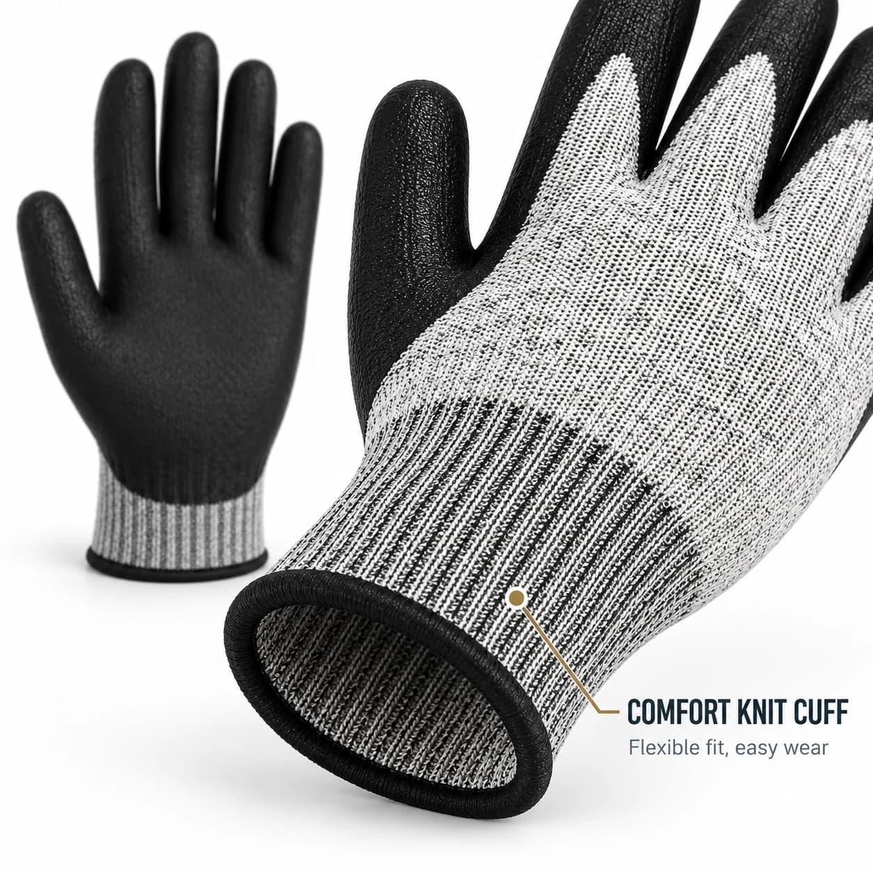 HDP2013 HPPE Cut Resistant Gloves knit cuff construction detail