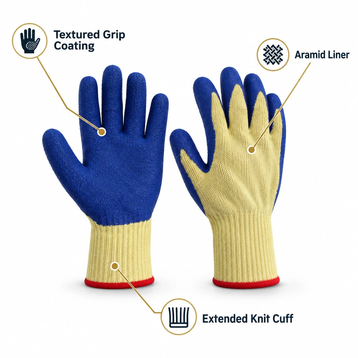 HDP2024 Aramid Cut Resistant Gloves key product features summary