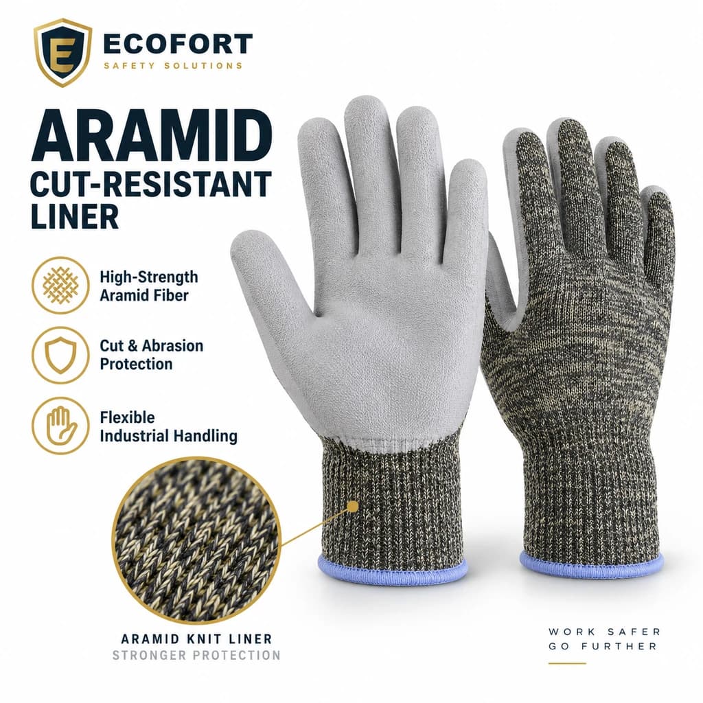 HDP2025 Aramid Cut Resistant Gloves aramid cut-resistant liner feature presentation