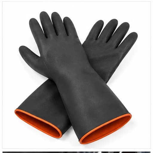 HDP404 Chemical Resistant Gloves angled extended-cuff product view