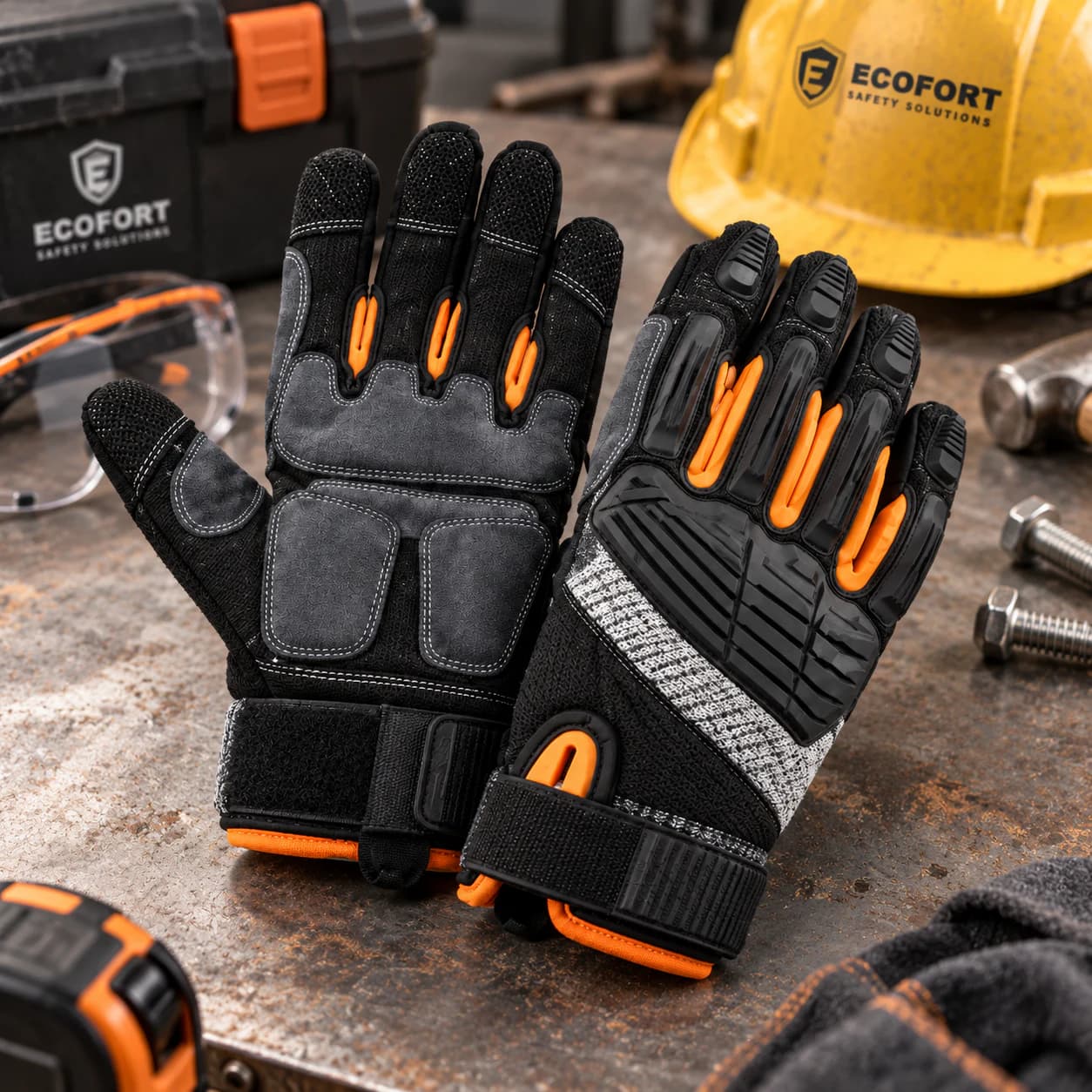 HDP501S5 Impact Gloves shown in a workshop setting