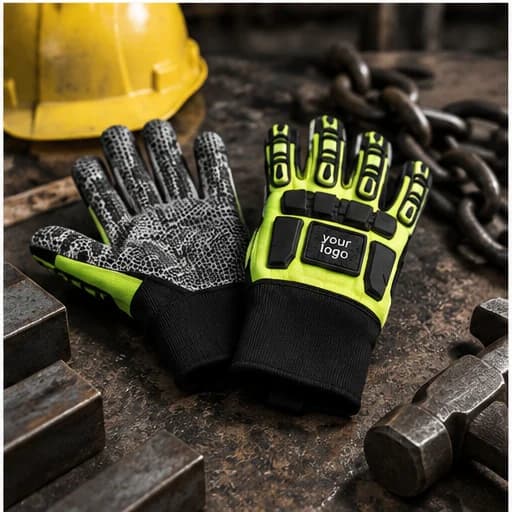 HDP501S6 Impact Gloves shown in a workshop setting