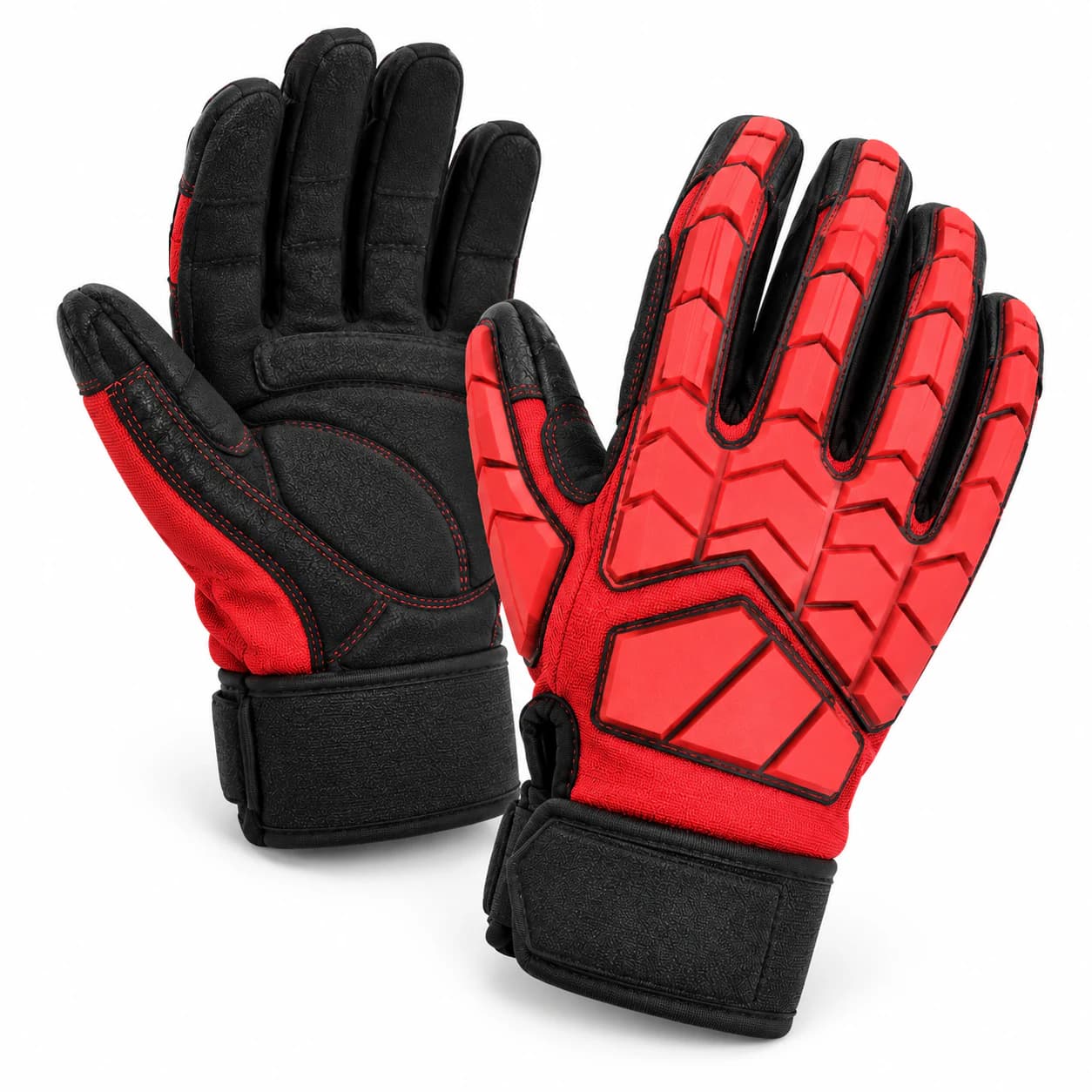HDP501S7 Impact Gloves red and black protection presentation