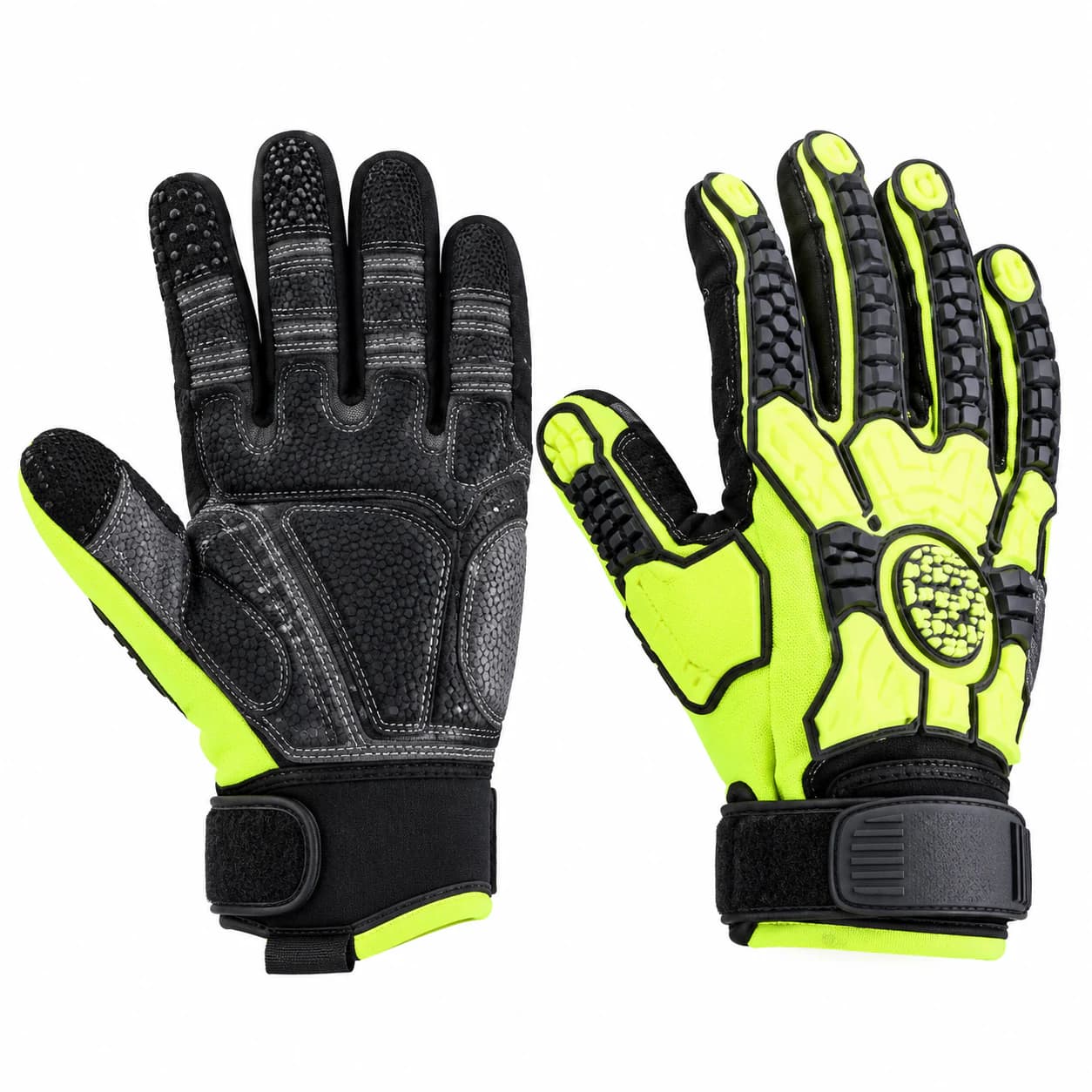 HDP501S8 Impact Gloves black and yellow impact protection detail