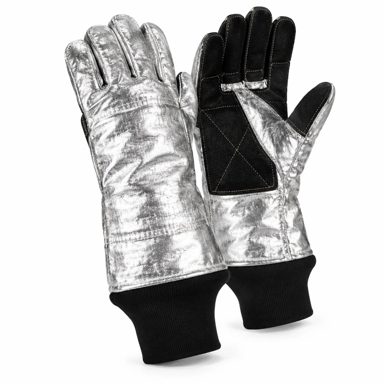 HDP801 Long Firefighting Gloves aluminized heat protection presentation