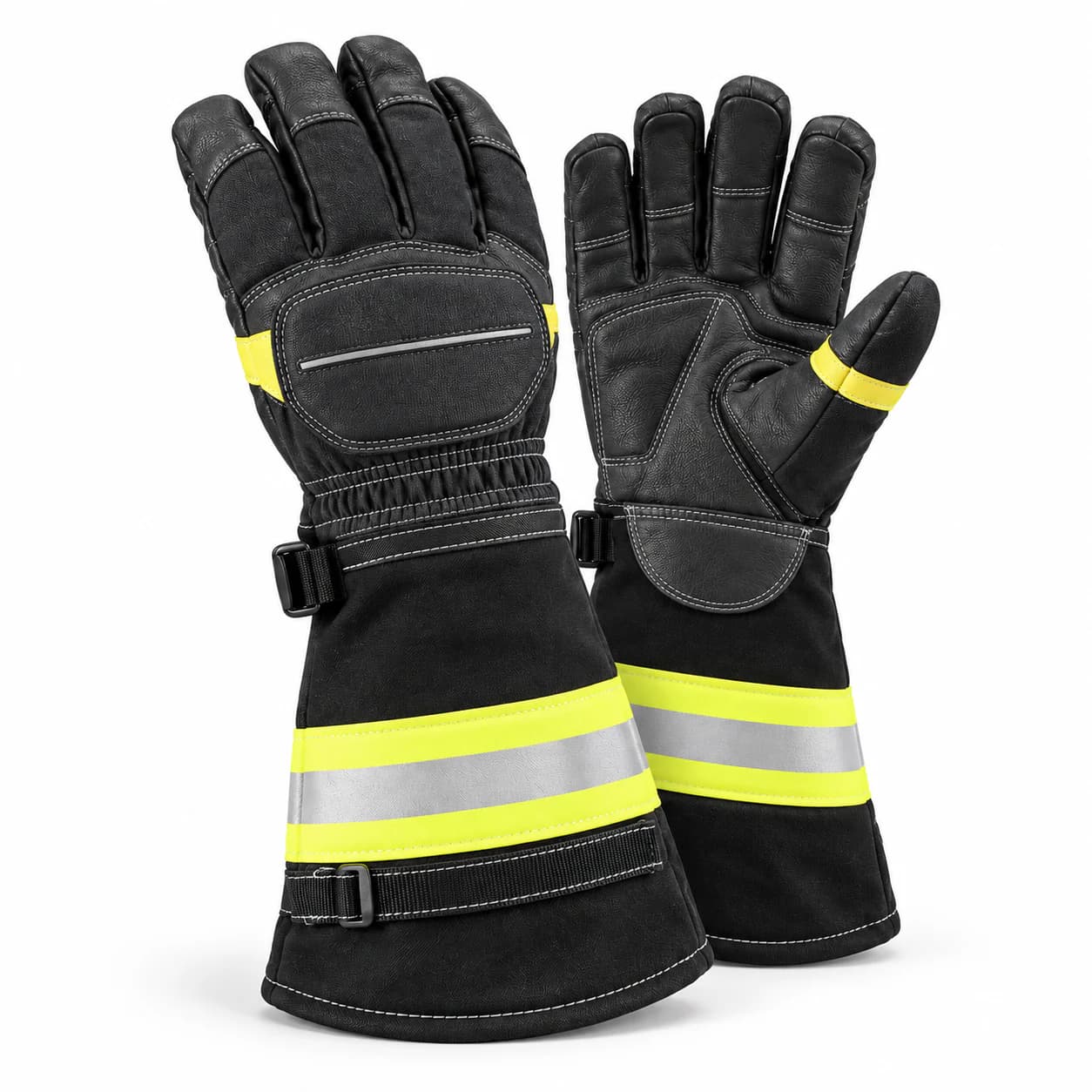 HDP802 Long Firefighting Gloves black firefighting glove presentation