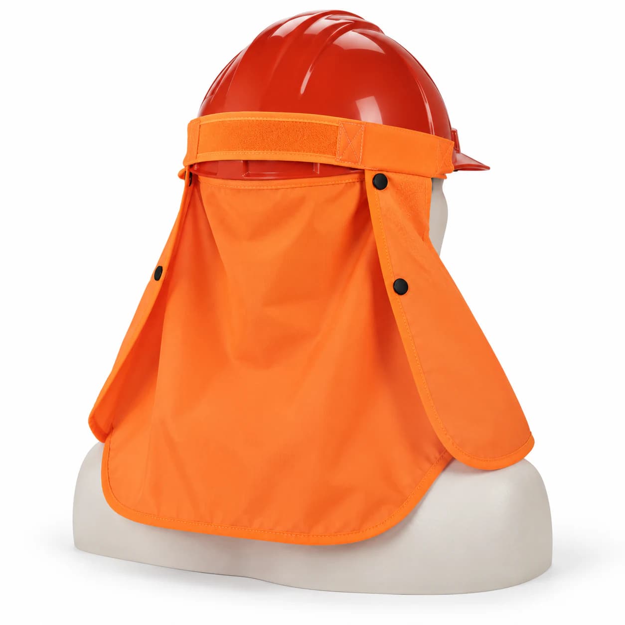 HEP206 Hard Hat Neck Shades shown on a mannequin