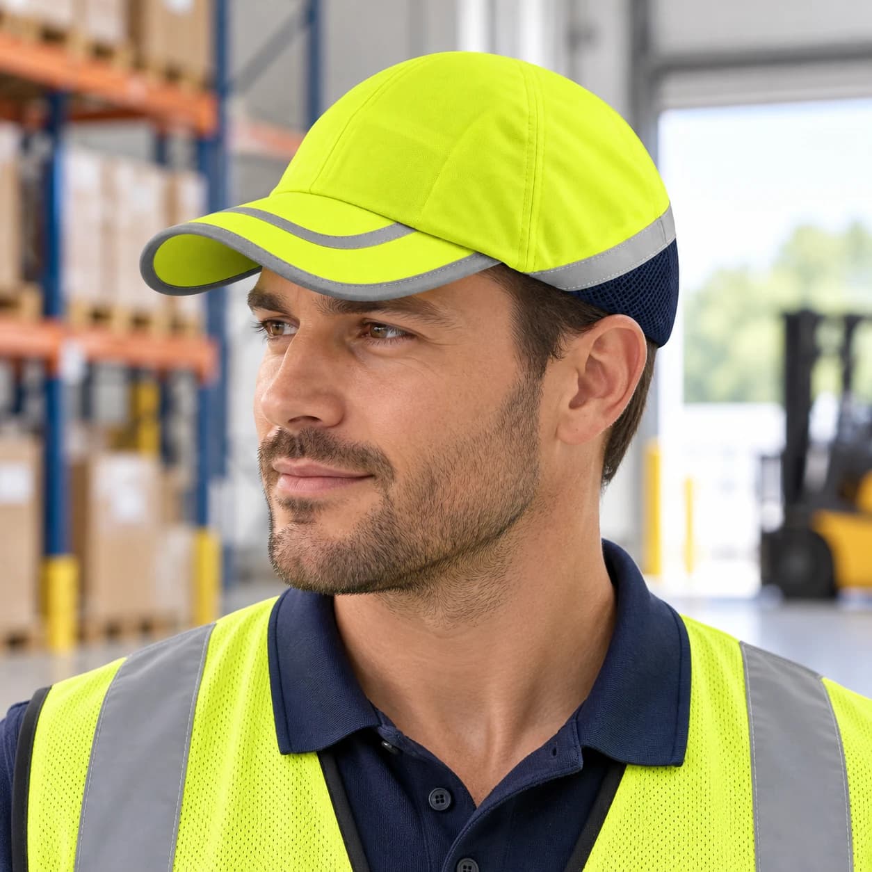 HEP233 Baseball Style Bump Caps shown in use