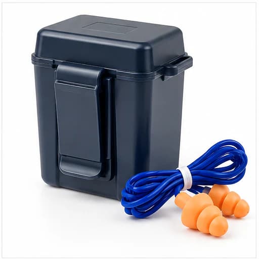 HRP110CB Earplug with Box storage box angled view