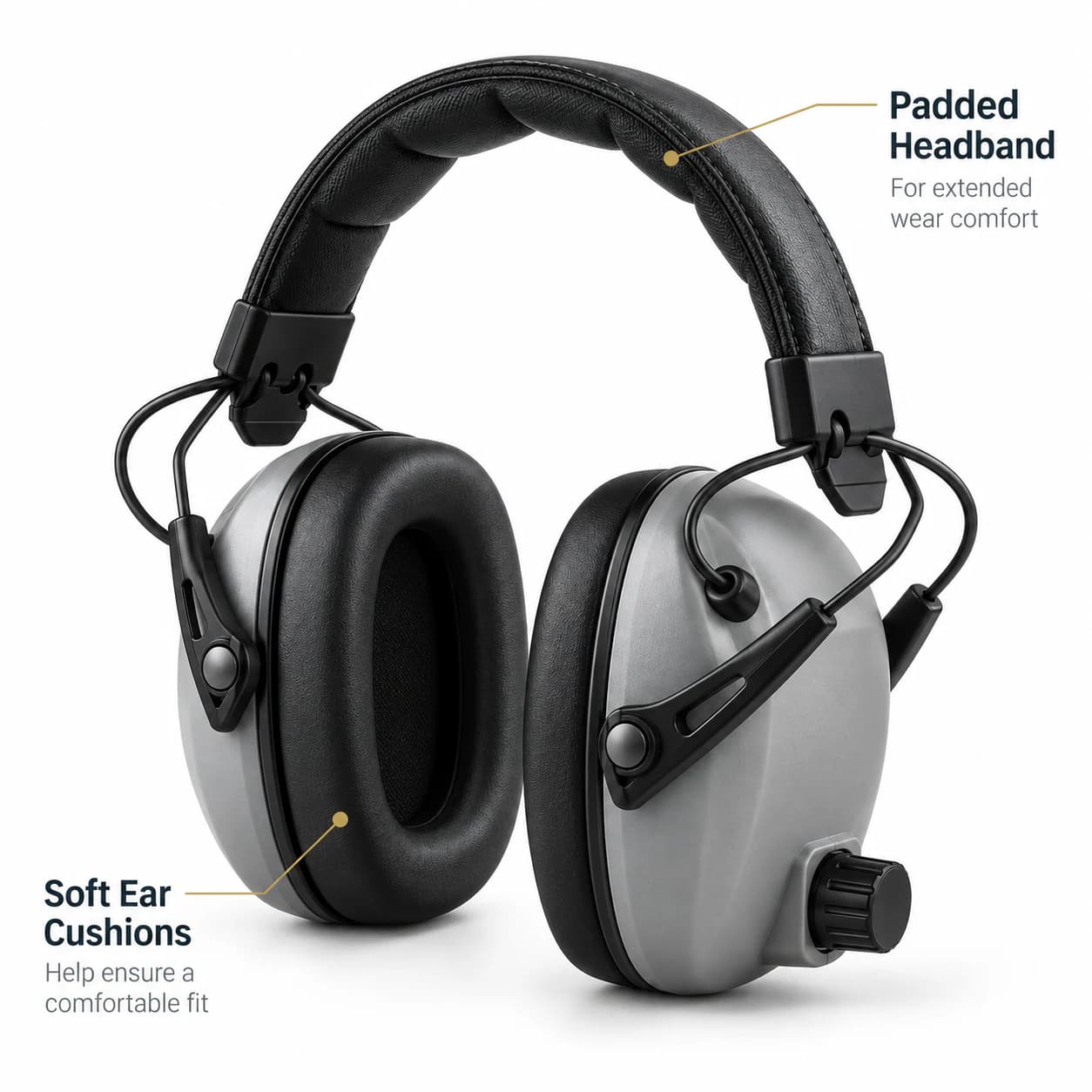 HRP301 Electric Earmuffs comfort fit detail